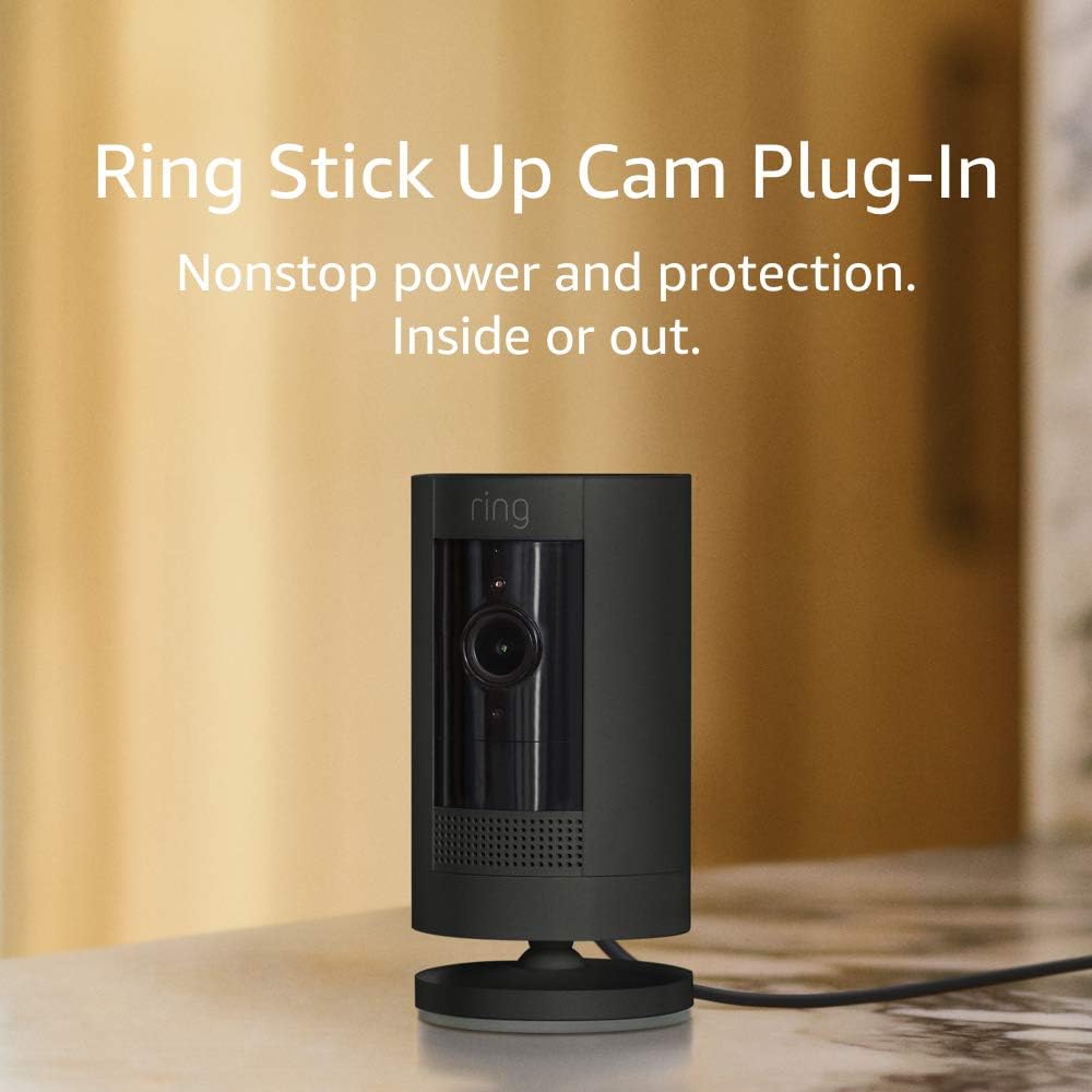 Ring Stick Up Cam Battery | Weather-Resistant Outdoor Camera, Live View, Color Night Vision, Two-way Talk, Motion alerts, Works with Alexa | Black