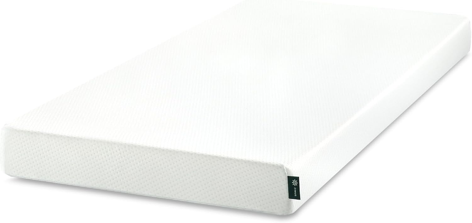 ZINUS 5 Inch Green Tea Memory Foam Mattress [New Version], Twin, Fiberglass free, Medium Firm Feel, Zoned Pressure Relief, Certified Safe Foams & Fabric, Mattress in A Box