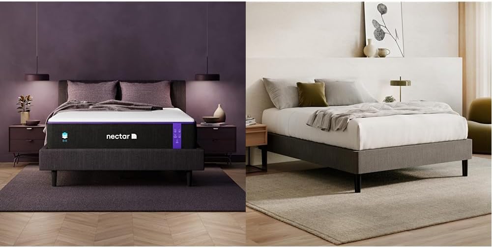 Nectar Queen Mattress 12 Inch - Medium Firm Gel Memory Foam - Cooling Comfort Technology - 365-Night Trial - Forever Warranty,White