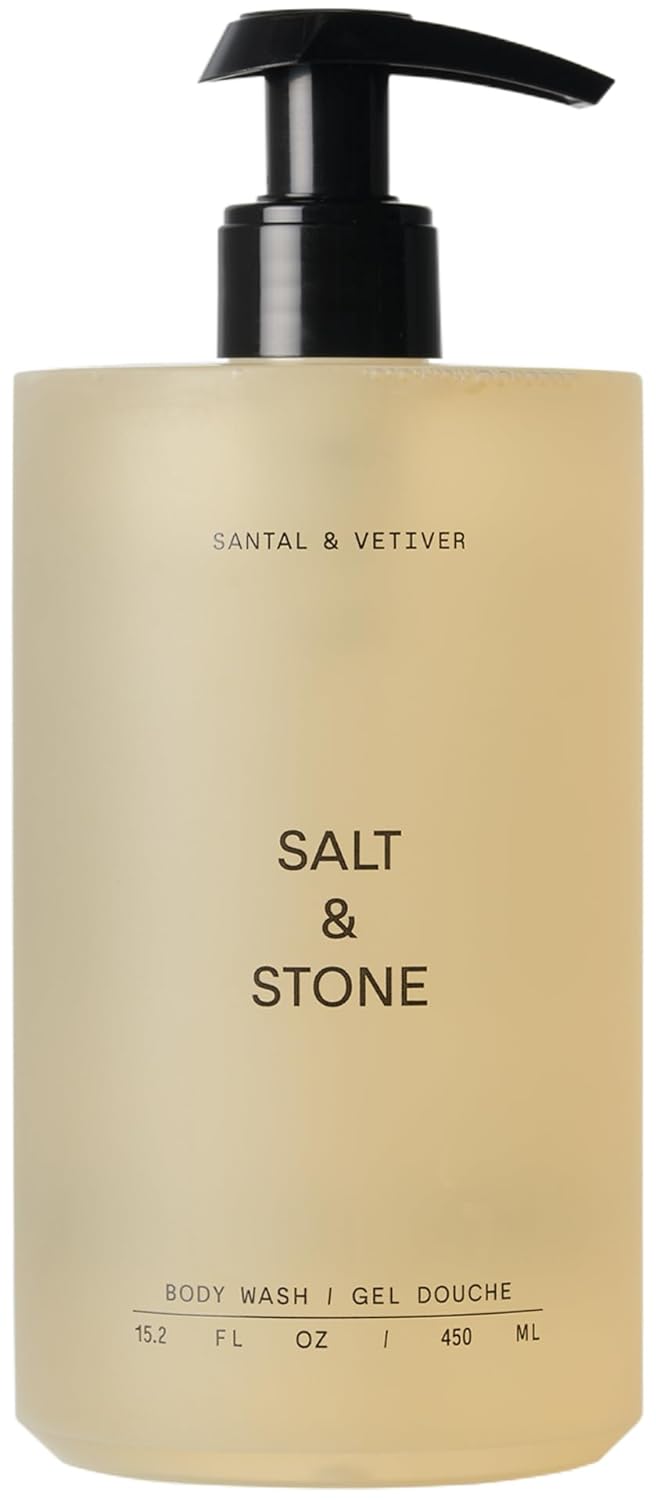 Salt & Stone Antioxidant-Rich Body Wash | Cleanse, Nourish & Soften Skin with Niacinamide & Hyaluronic Acid | Free From Parabens, Sulfates & Phthalates
