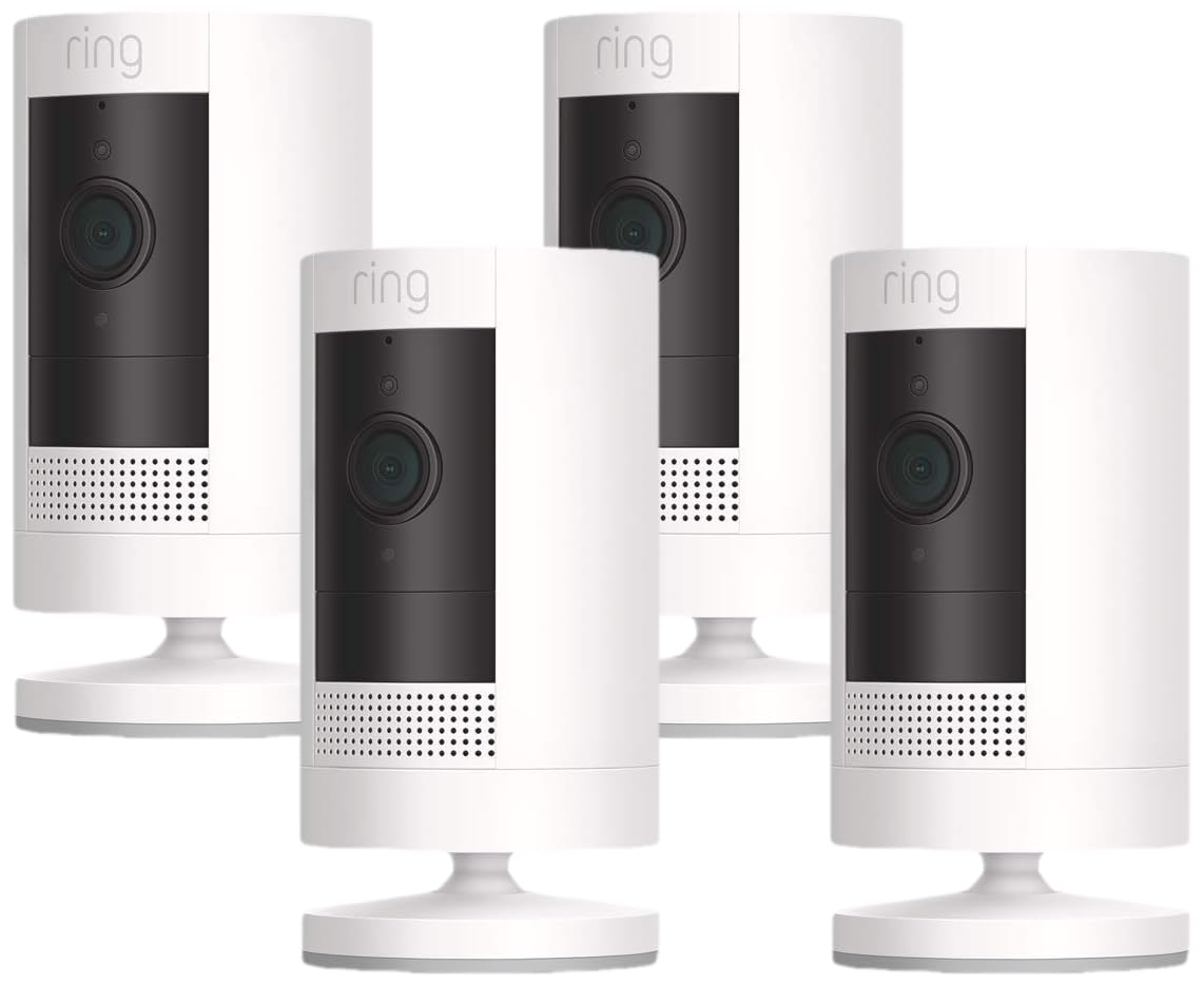 Ring Stick Up Cam Battery | Weather-Resistant Outdoor Camera, Live View, Color Night Vision, Two-way Talk, Motion alerts, Works with Alexa | Black