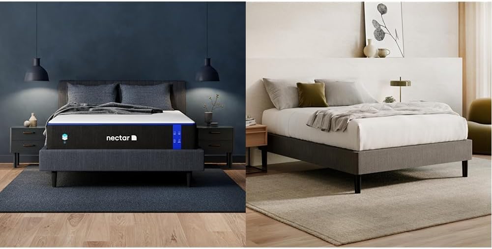 Nectar Queen Mattress 12 Inch - Medium Firm Gel Memory Foam - Cooling Comfort Technology - 365-Night Trial - Forever Warranty,White