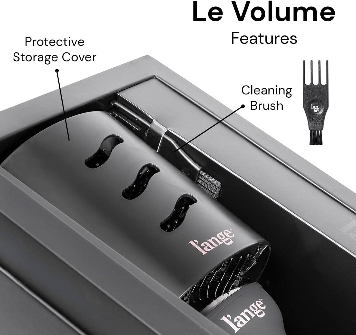 L'ANGE HAIR Le Volume 2-in-1 Titanium Blow Dryer Brush | Hot Air Brush in One with Oval Barrel | Hair Styler for Smooth, Frizz-Free Results for All Hair Types (Blush - 60 mm)