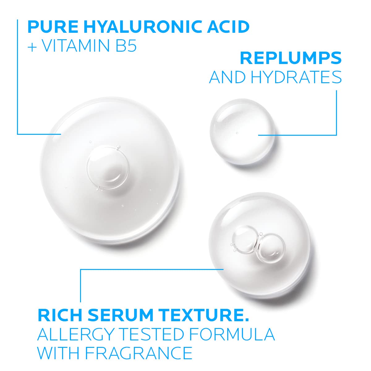 La Roche-Posay Hyalu B5 Pure Hyaluronic Acid Serum for Face, with Vitamin B5, Anti-Aging Serum for Fine Lines and Wrinkles, Hydrating Serum to Plump and Repair Dry Skin, Safe on Sensitive Skin