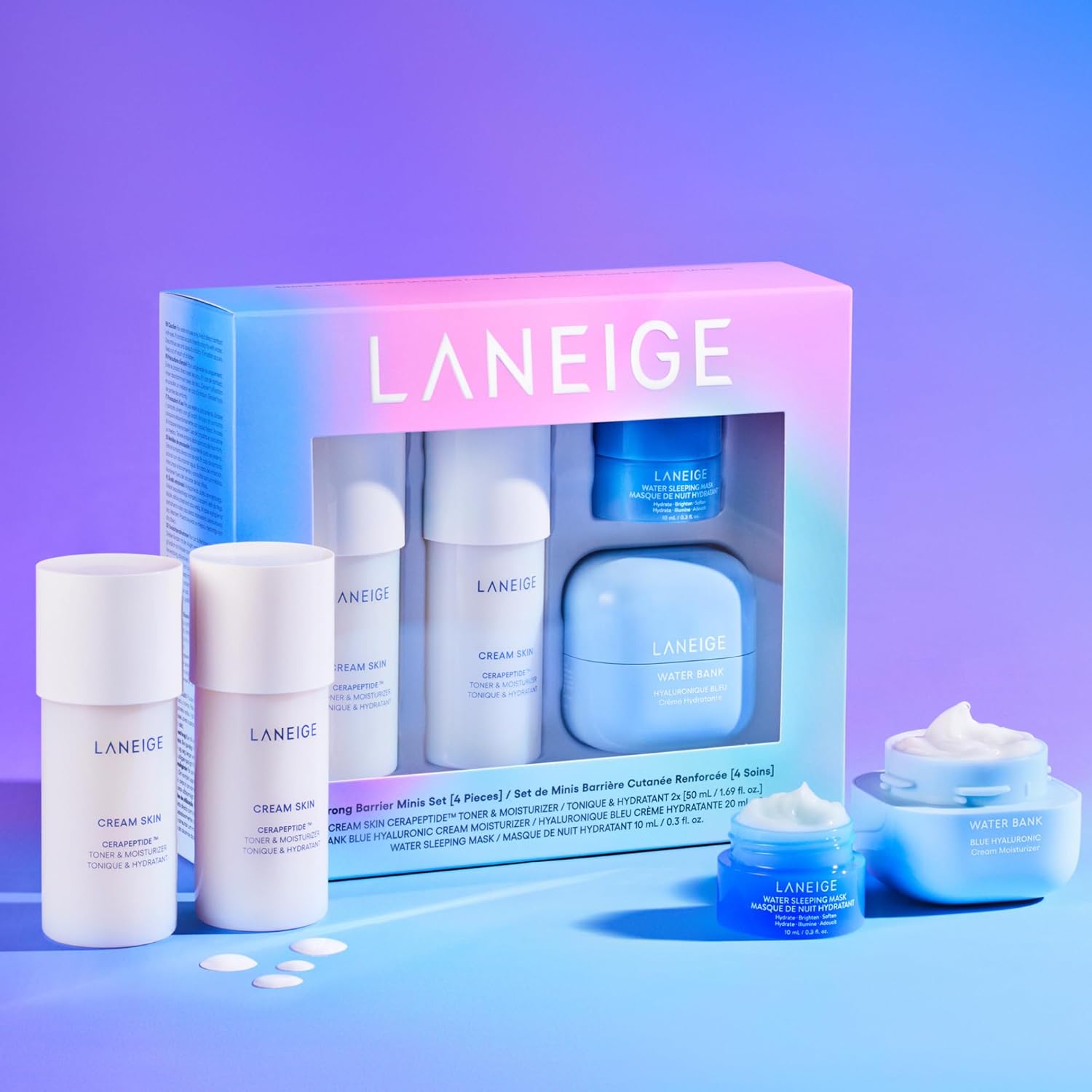 LANEIGE Cream Skin Refillable Toner & Moisturizer with Ceramides and Peptides: Korean Milky Toner, Amino Acid, Nourish, Hydrate, Barrier-Boosting, Visibly Firm