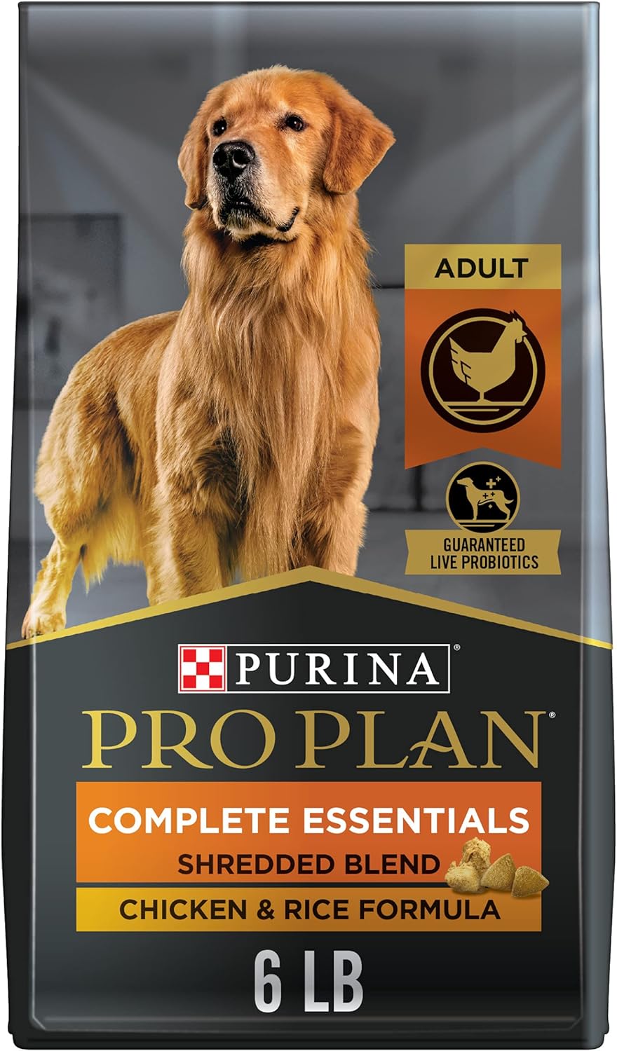 Purina Pro Plan High Protein Dog Food With Probiotics for Dogs, Shredded Blend Beef & Rice Formula - 35 lb. Bag