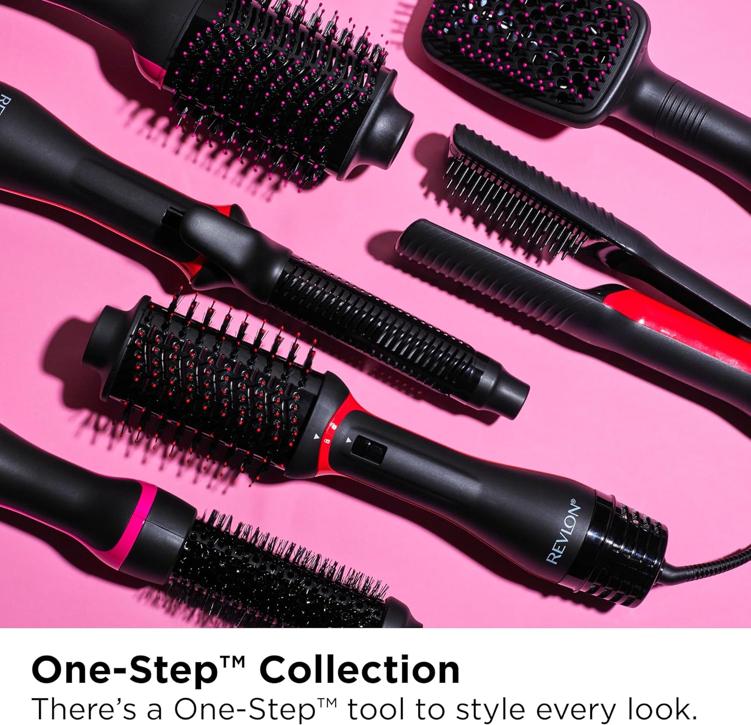 REVLON One-Step Volumizer Hair Dryer and Styler | Now with Improved Motor, Less Frizz, More Shine and Less Heat Damage for Salon-Style Blowouts | Amazon Exclusive (Black)