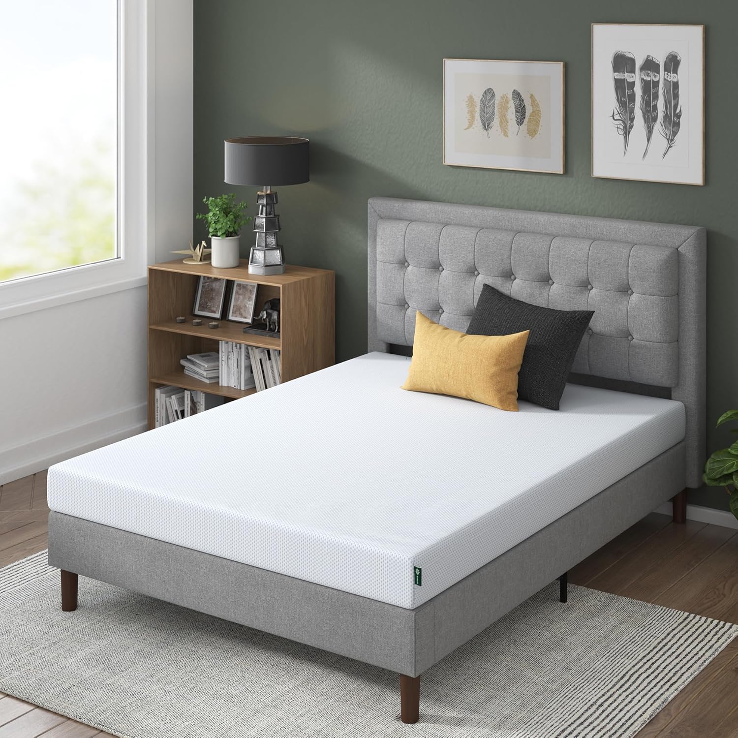 ZINUS 10 Inch Green Tea Cooling Memory Foam Mattress [New Version], King, Fiberglass Free, Medium Firmness, Cooling Gel Foam, Certified Safe Foams & Fabric, Mattress in A Box