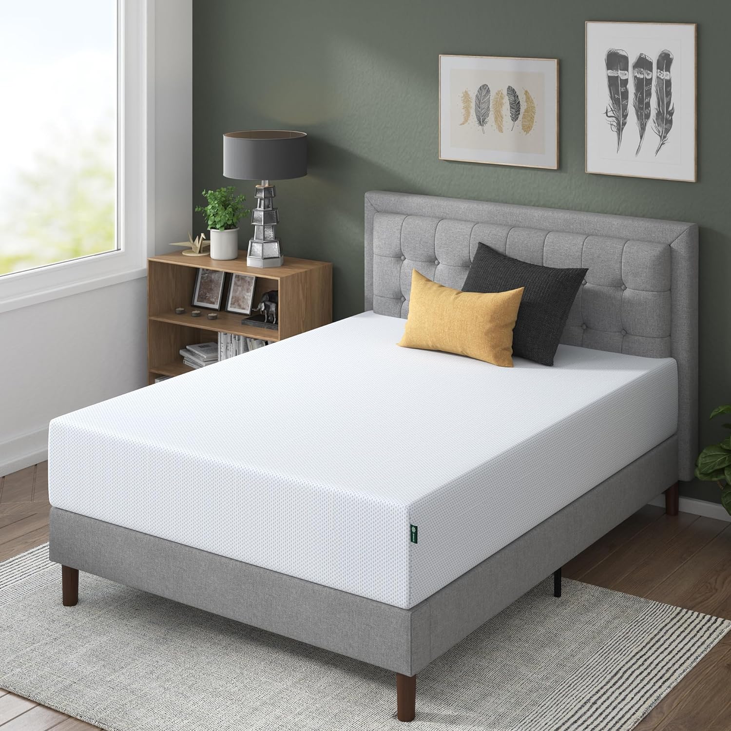 ZINUS 10 Inch Green Tea Cooling Memory Foam Mattress [New Version], King, Fiberglass Free, Medium Firmness, Cooling Gel Foam, Certified Safe Foams & Fabric, Mattress in A Box