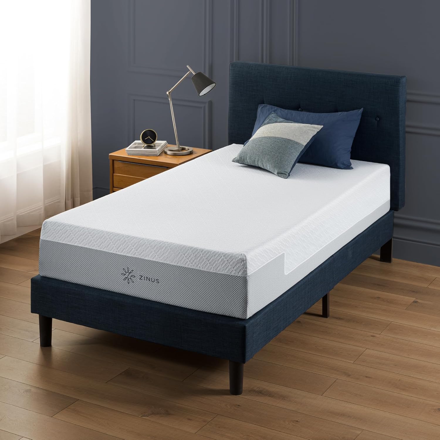 ZINUS 10 Inch Green Tea Cooling Memory Foam Mattress [New Version], King, Fiberglass Free, Medium Firmness, Cooling Gel Foam, Certified Safe Foams & Fabric, Mattress in A Box