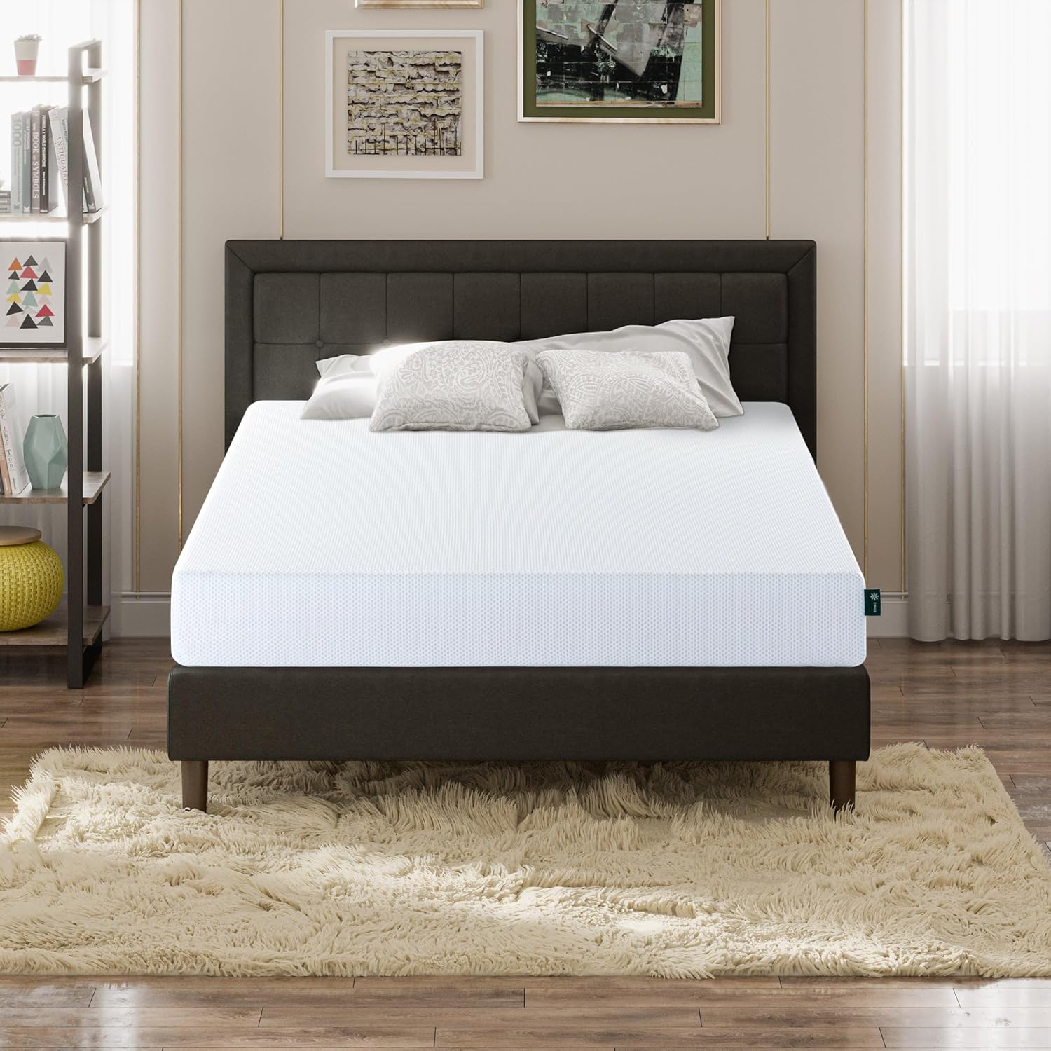 ZINUS 10 Inch Green Tea Cooling Memory Foam Mattress [New Version], King, Fiberglass Free, Medium Firmness, Cooling Gel Foam, Certified Safe Foams & Fabric, Mattress in A Box