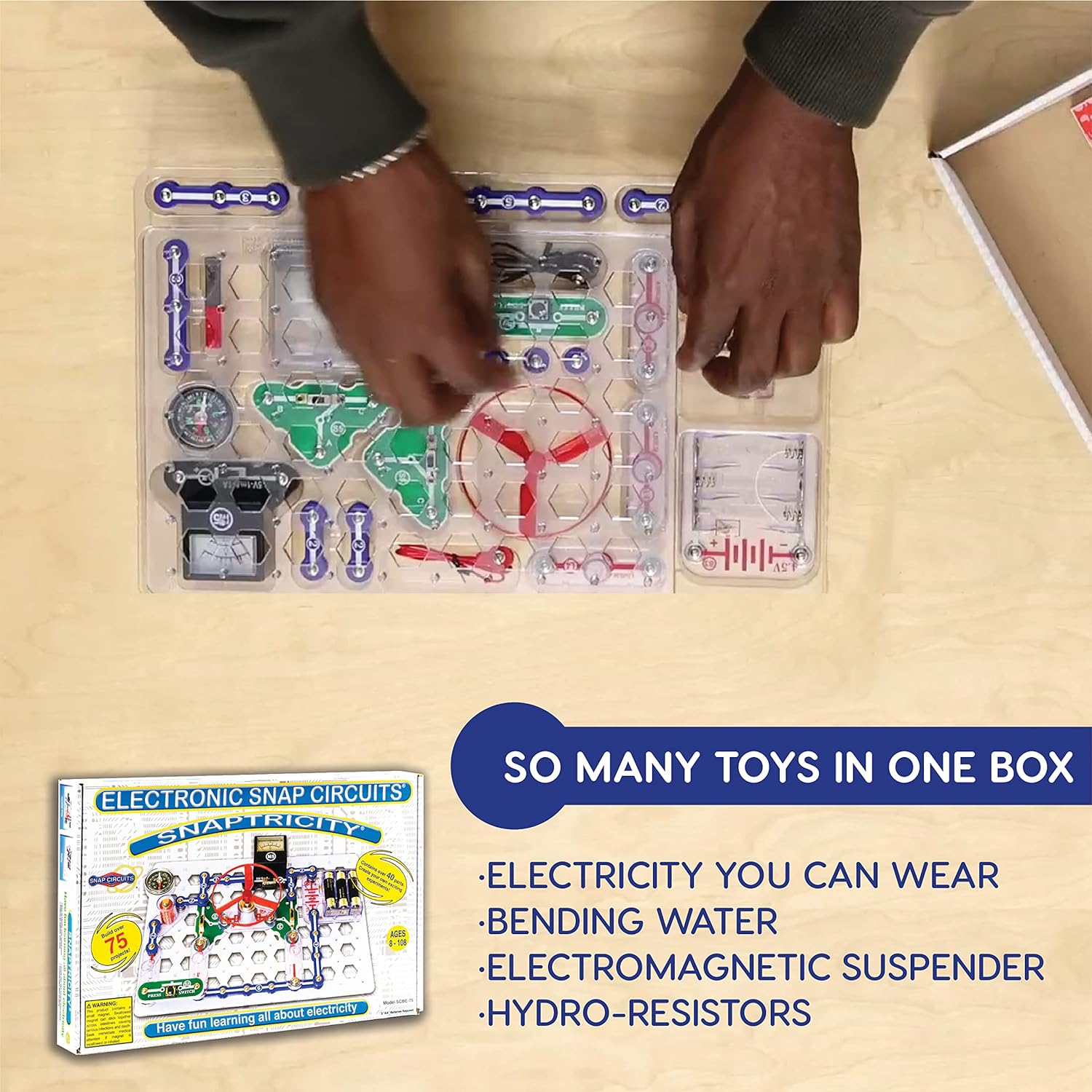 Snap Circuits “Arcade”, Electronics Exploration Kit, Stem Activities for Ages 8+, Full Color Project Manual (SCA-200)
