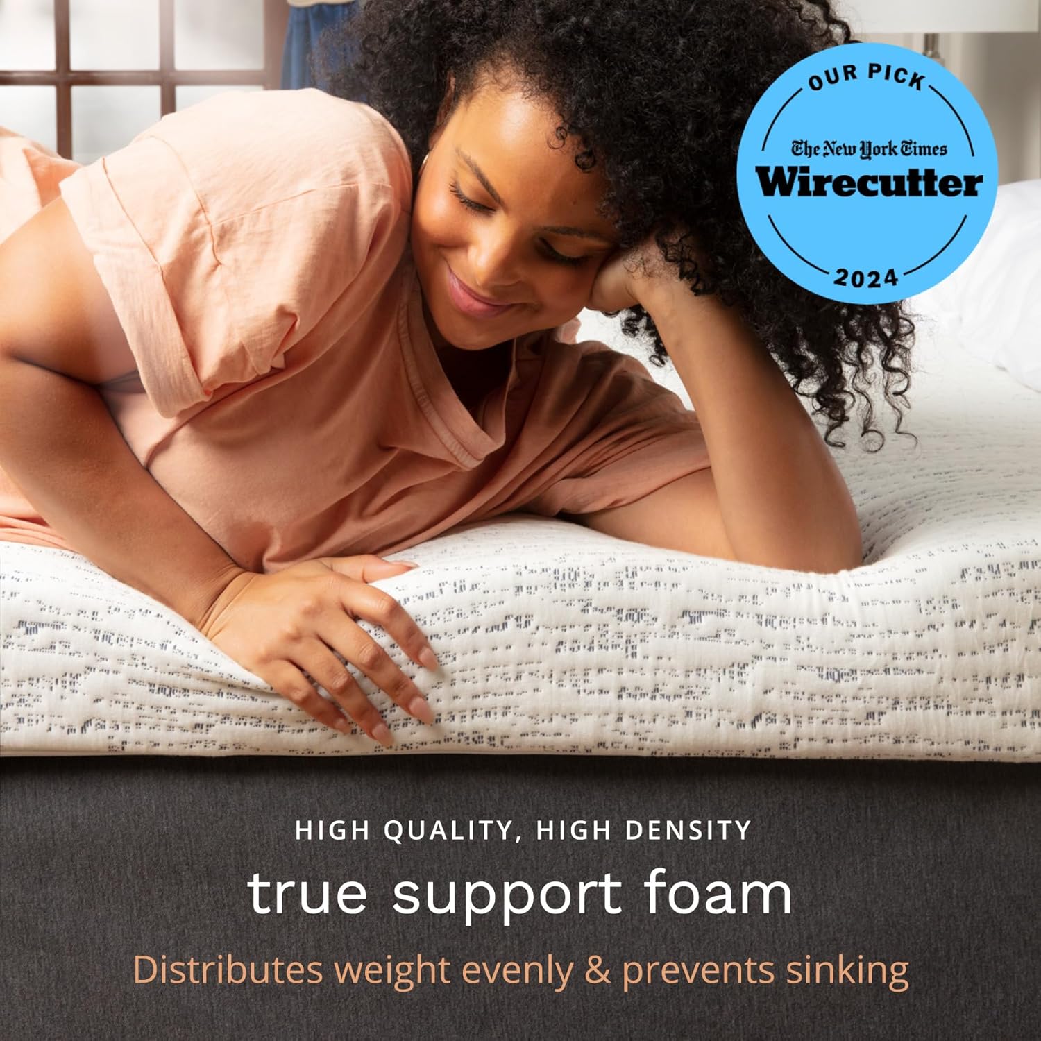 ViscoSoft 3 Inch Memory Foam Mattress Topper Queen - Select High Density Ventilated Mattress Pad - Premium Removable Rayon Cover