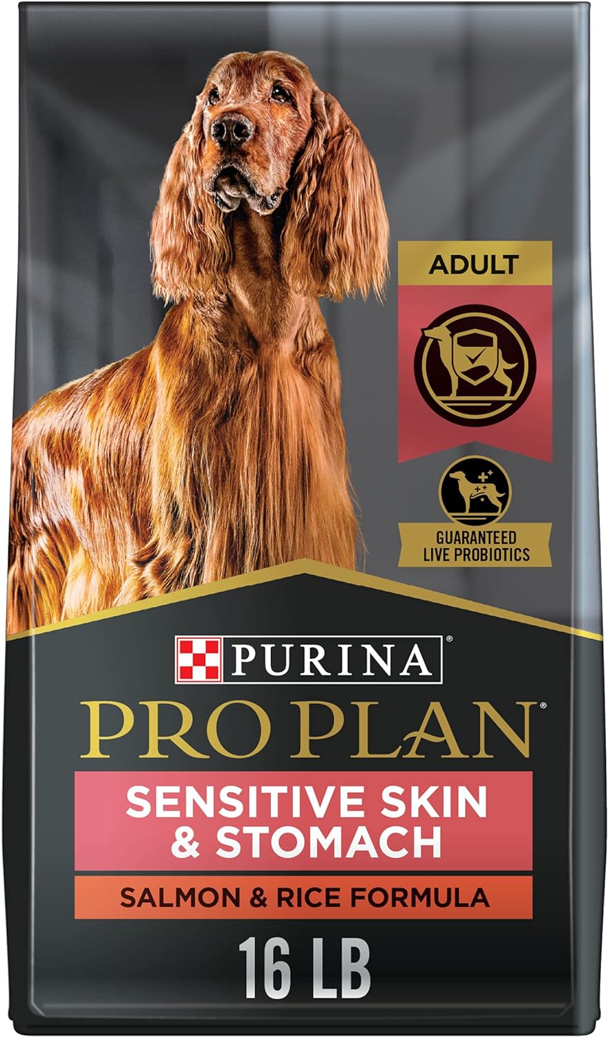 Purina Pro Plan Sensitive Skin and Stomach Dog Food Salmon and Rice Formula - 30 lb. Bag