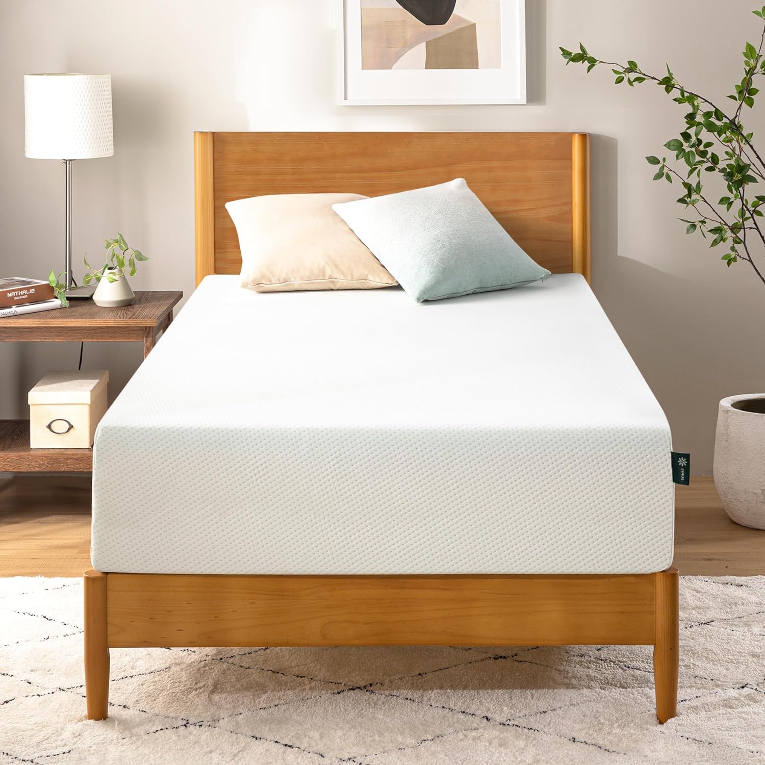 ZINUS 5 Inch Green Tea Memory Foam Mattress [New Version], Twin, Fiberglass free, Medium Firm Feel, Zoned Pressure Relief, Certified Safe Foams & Fabric, Mattress in A Box