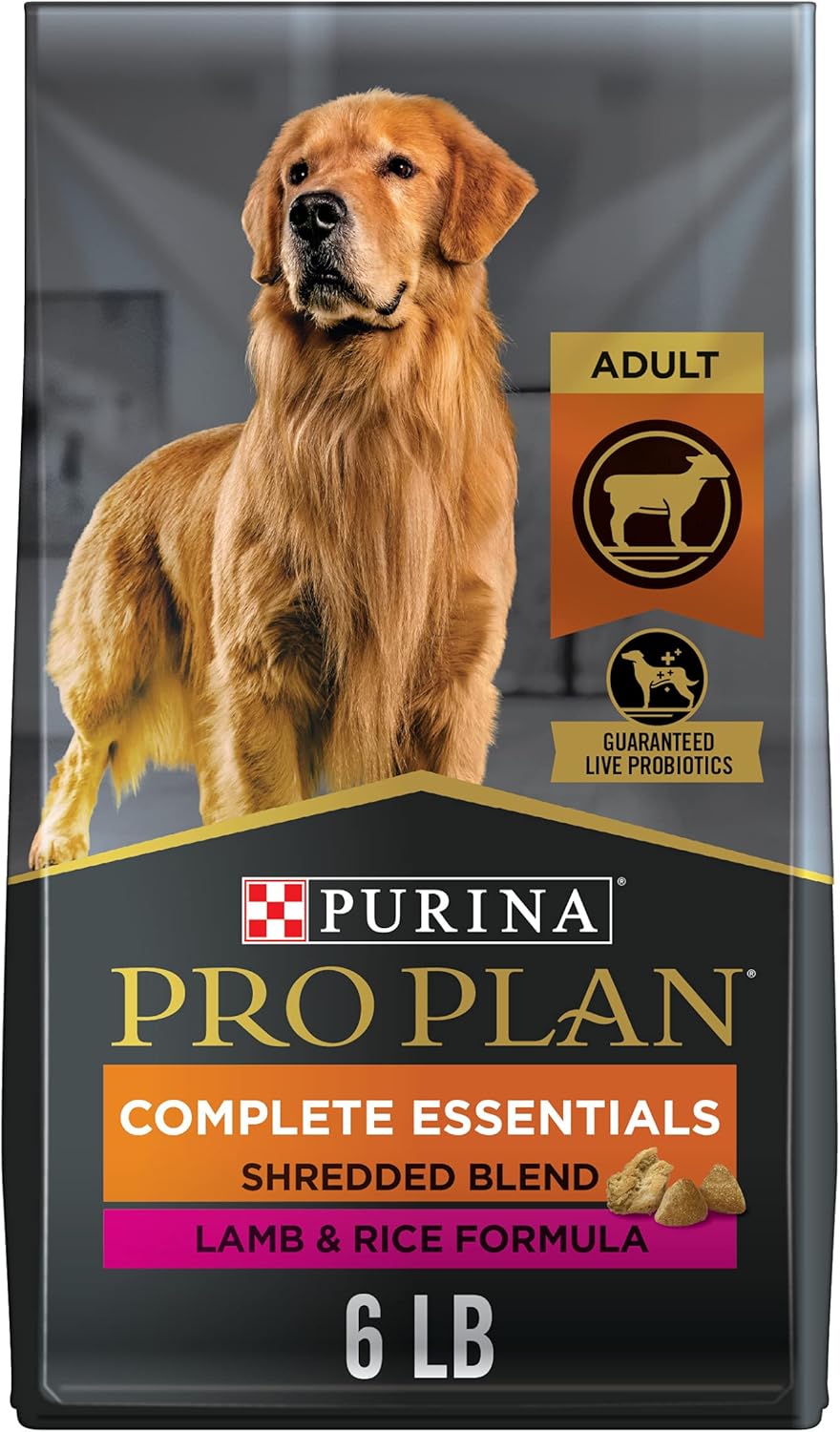 Purina Pro Plan High Protein Dog Food With Probiotics for Dogs, Shredded Blend Beef & Rice Formula - 35 lb. Bag
