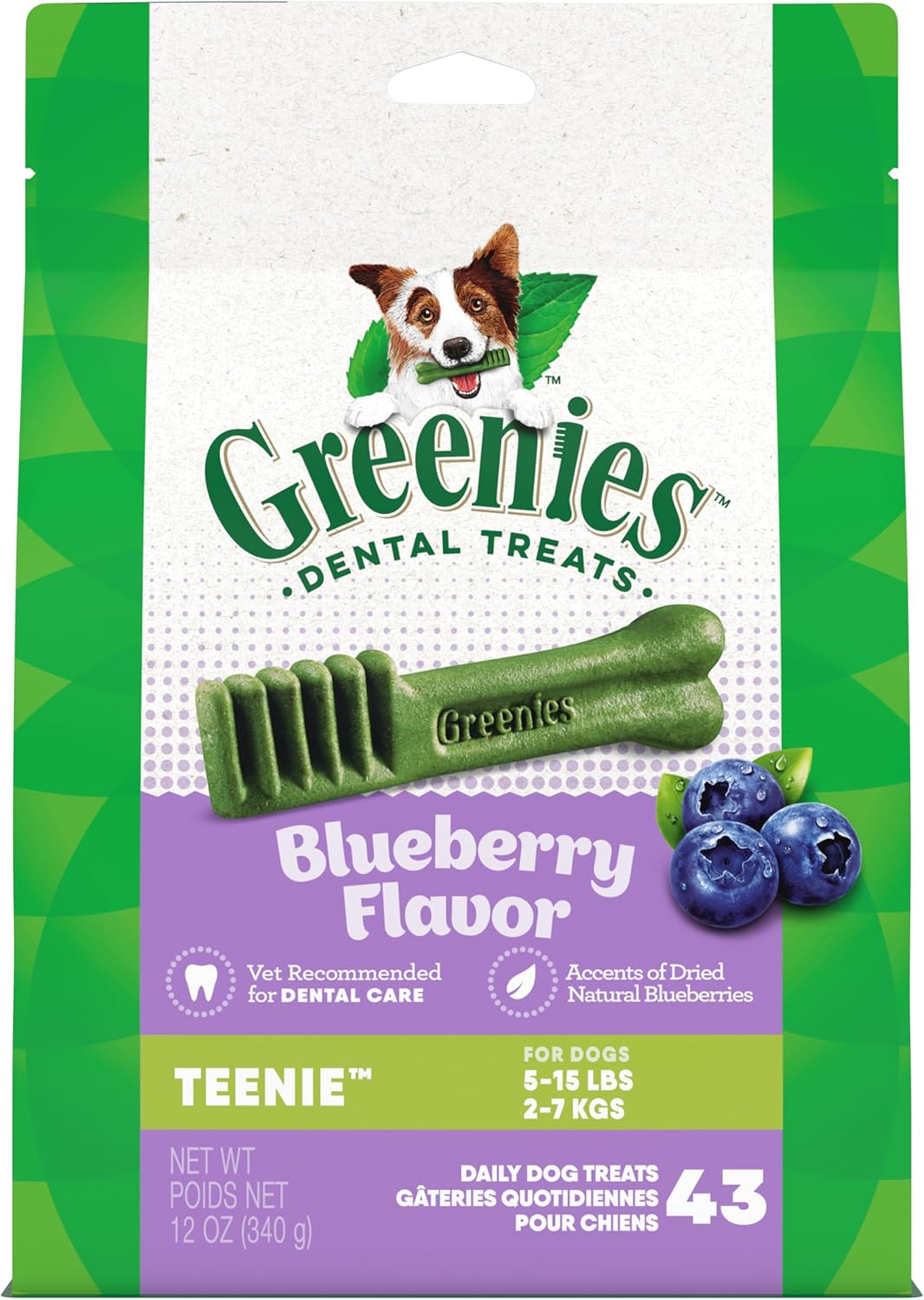 Greenies Original Regular Natural Dog Dental Care Chews Oral Health Dog Treats, 36 count (Pack of 1)