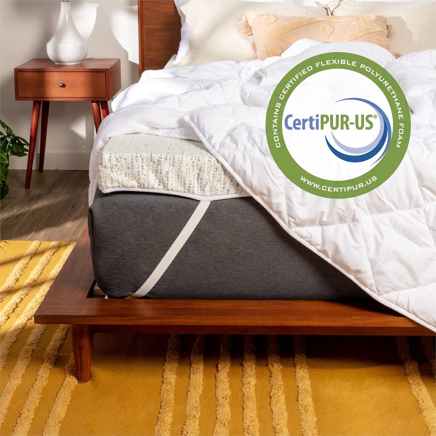 ViscoSoft 3 Inch Memory Foam Mattress Topper Queen - Select High Density Ventilated Mattress Pad - Premium Removable Rayon Cover