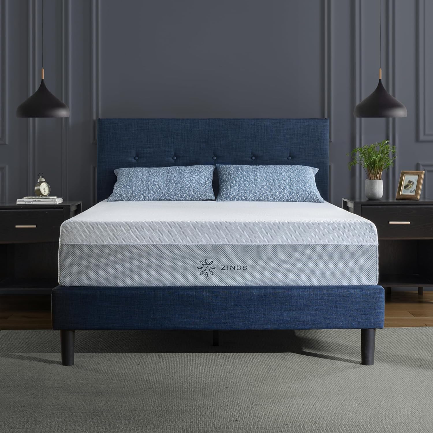 ZINUS 10 Inch Green Tea Cooling Memory Foam Mattress [New Version], King, Fiberglass Free, Medium Firmness, Cooling Gel Foam, Certified Safe Foams & Fabric, Mattress in A Box