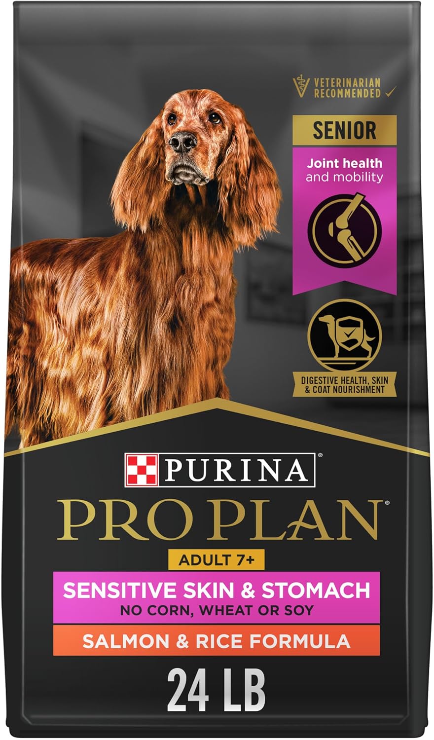 Purina Pro Plan Sensitive Skin and Stomach Dog Food Salmon and Rice Formula - 30 lb. Bag