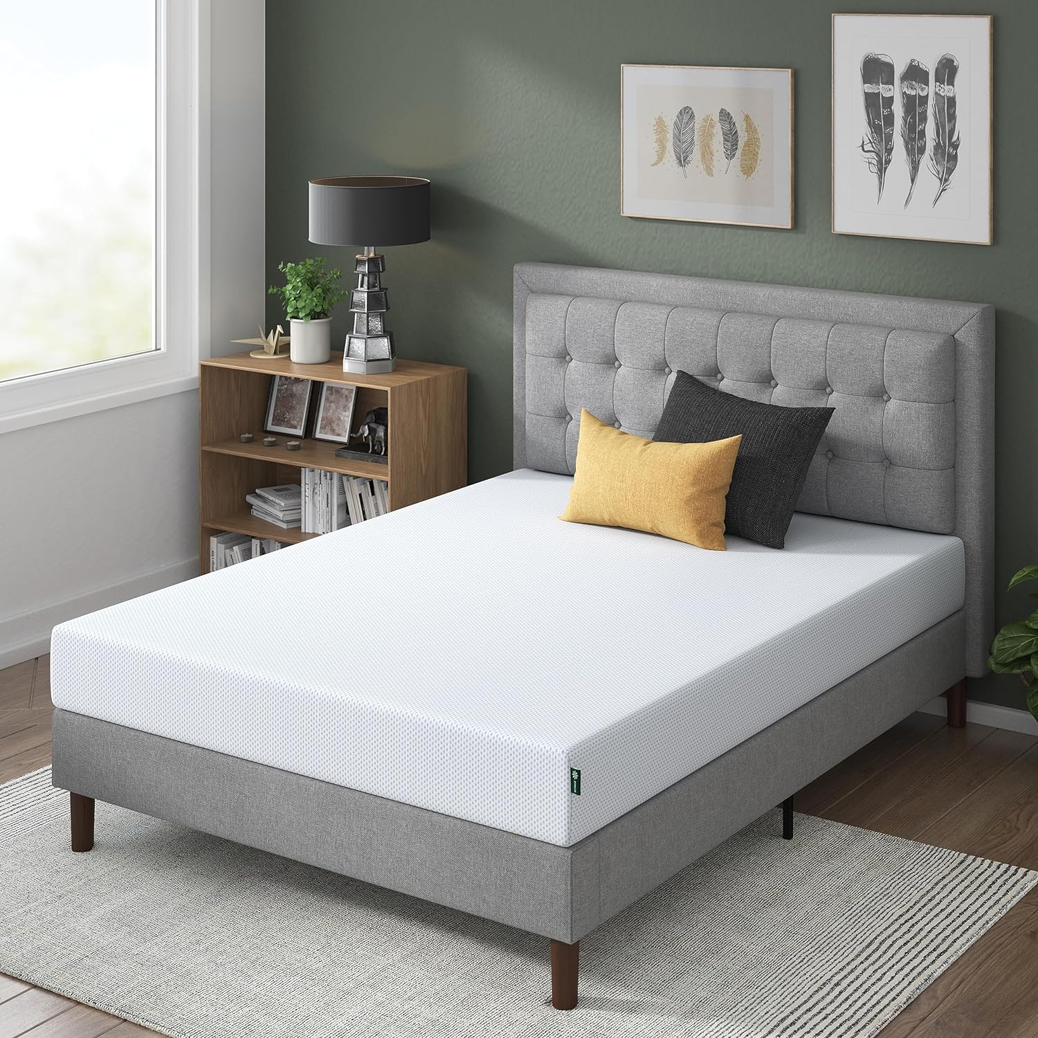 ZINUS 10 Inch Green Tea Cooling Memory Foam Mattress [New Version], King, Fiberglass Free, Medium Firmness, Cooling Gel Foam, Certified Safe Foams & Fabric, Mattress in A Box