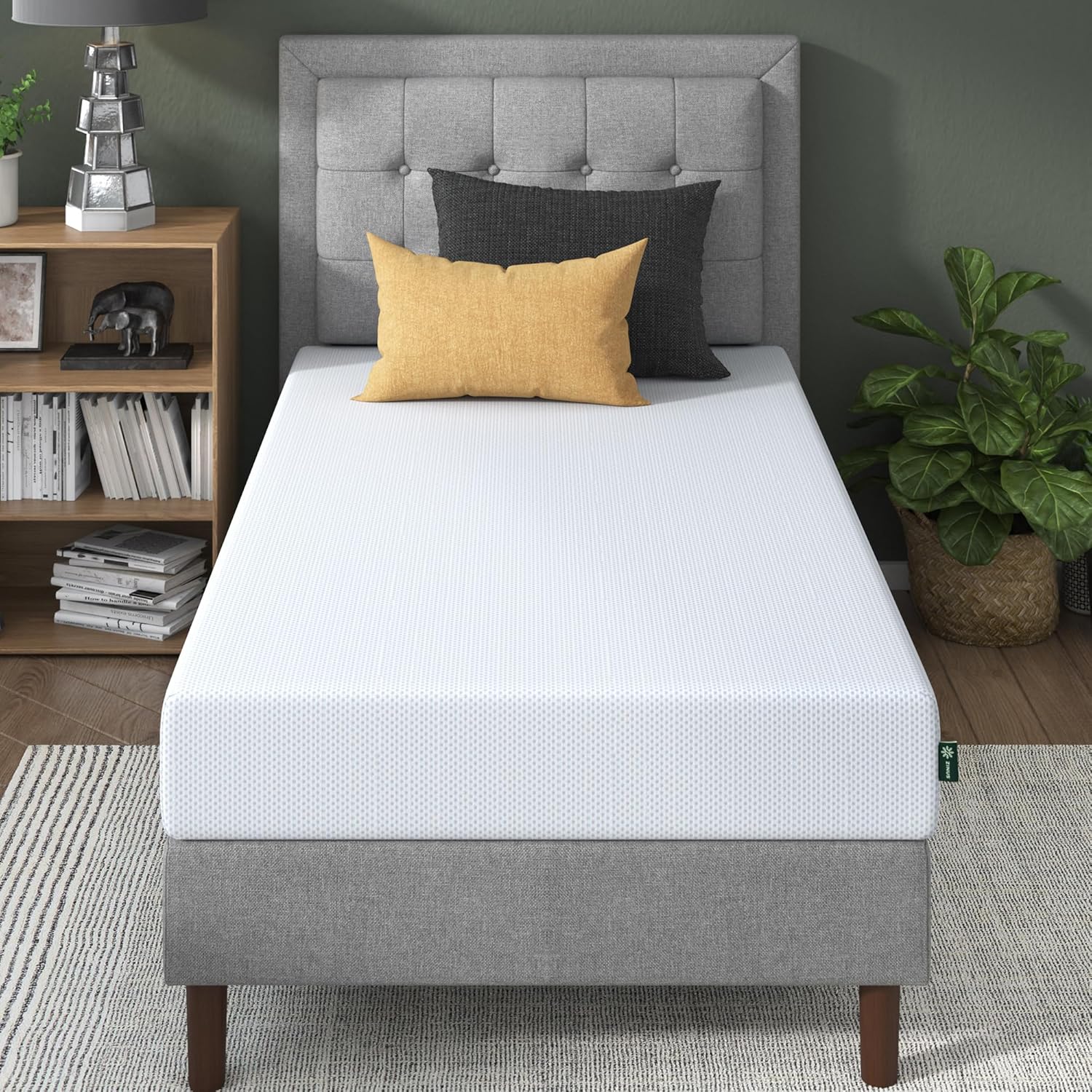 ZINUS 10 Inch Green Tea Cooling Memory Foam Mattress [New Version], King, Fiberglass Free, Medium Firmness, Cooling Gel Foam, Certified Safe Foams & Fabric, Mattress in A Box