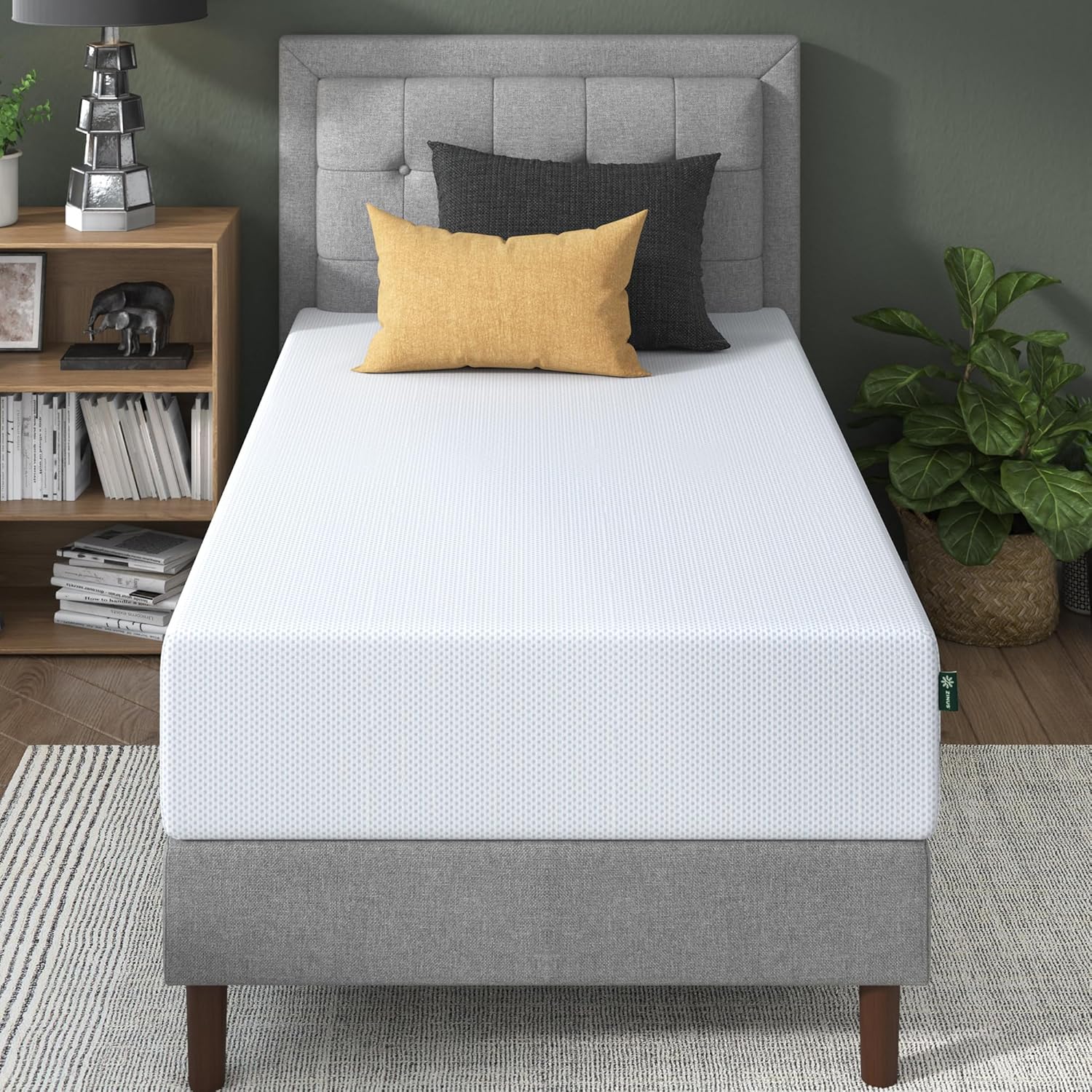 ZINUS 10 Inch Green Tea Cooling Memory Foam Mattress [New Version], King, Fiberglass Free, Medium Firmness, Cooling Gel Foam, Certified Safe Foams & Fabric, Mattress in A Box