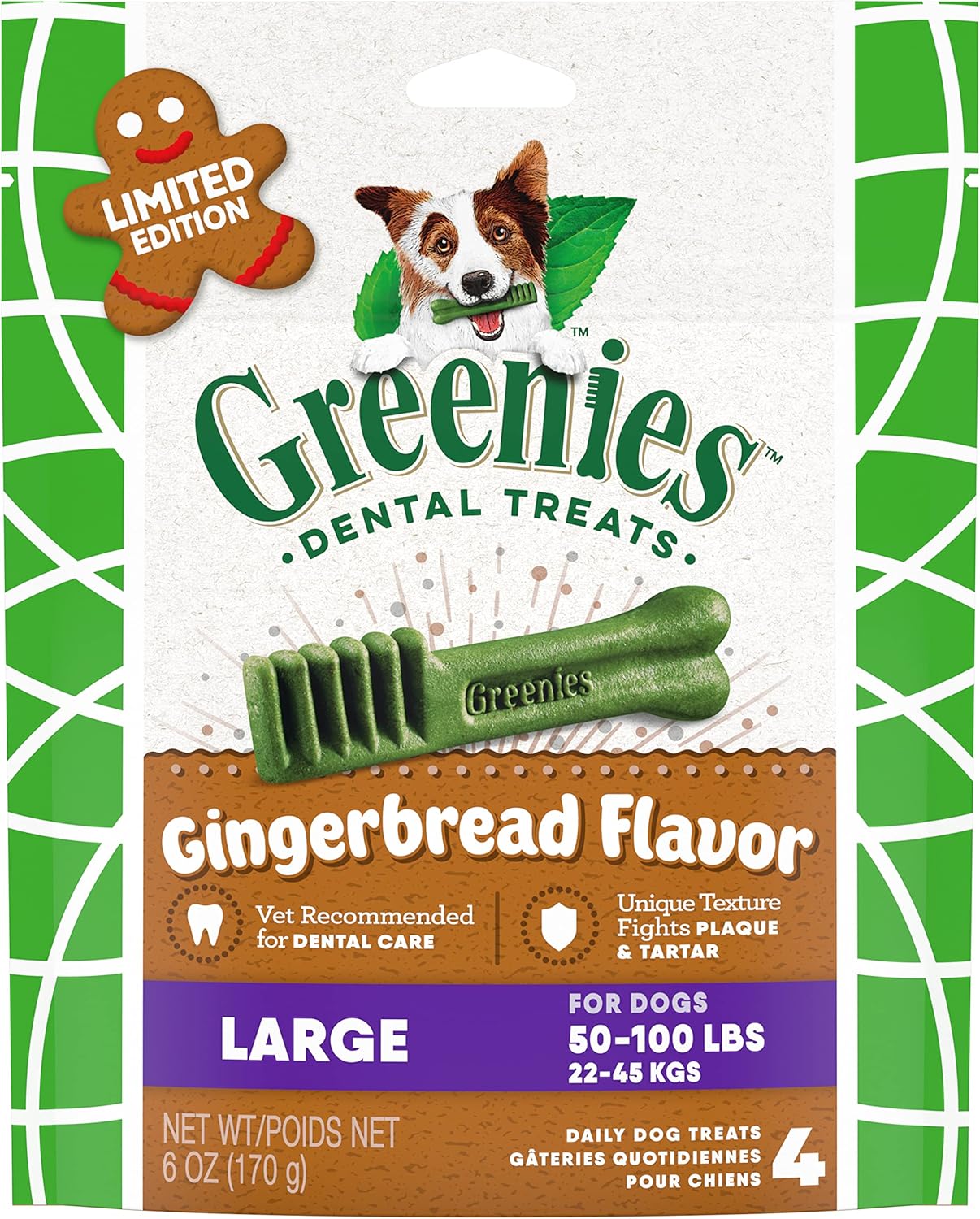 Greenies Original Regular Natural Dog Dental Care Chews Oral Health Dog Treats, 36 count (Pack of 1)